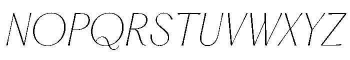 PPHatton ThinItalic Instance Font UPPERCASE