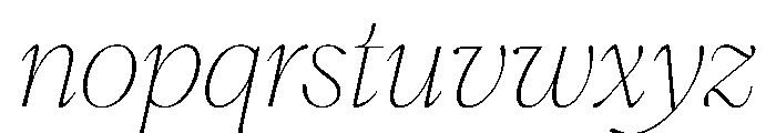 PPHatton ThinItalic Instance Font LOWERCASE