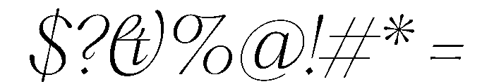 PPHatton UltralightItalic Instance Font OTHER CHARS