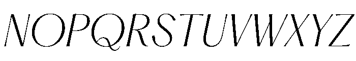 PPHatton UltralightItalic Instance Font UPPERCASE