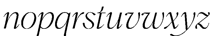 PPHatton UltralightItalic Instance Font LOWERCASE