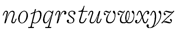 PPKyoto ThinItalic Instance Font LOWERCASE