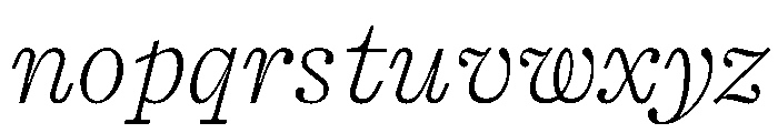 PPKyoto ThinItalic Font LOWERCASE