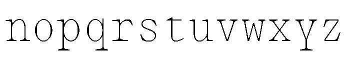 PPLettraMono Thin Instance Font LOWERCASE