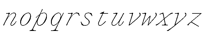 PPLettraMono ThinItalic Instance Font LOWERCASE