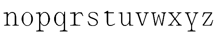 PPLettraMono Ultralight Instance Font LOWERCASE