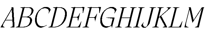 PPMigraItalic ExtralightItalic Instance Font UPPERCASE