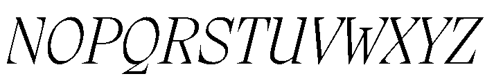 PPMigraItalic ExtralightItalic Instance Font UPPERCASE