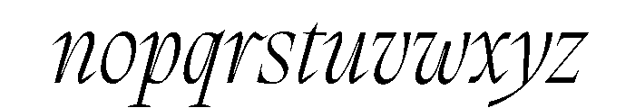 PPMigraItalic ExtralightItalic Instance Font LOWERCASE