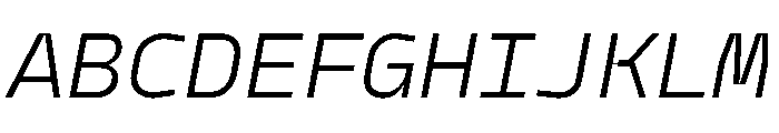 PPModelMono BookItalic Instance Font UPPERCASE