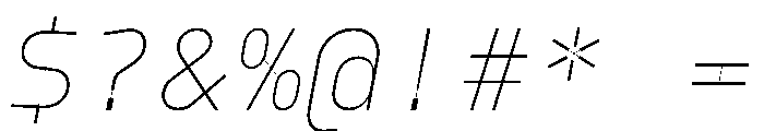 PPModelMono ThinItalic Instance Font OTHER CHARS