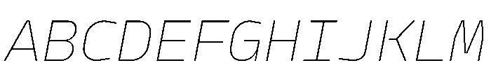 PPModelMono ThinItalic Instance Font UPPERCASE