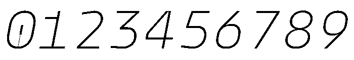 PPModelMono UltralightItalic Instance Font OTHER CHARS