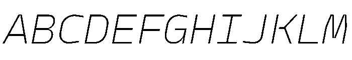 PPModelMono UltralightItalic Instance Font UPPERCASE