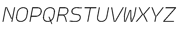 PPModelMono UltralightItalic Instance Font UPPERCASE