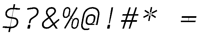 PPModelPlastic LightItalic Instance Font OTHER CHARS