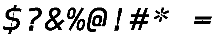 PPModelPlastic MediumItalic Instance Font OTHER CHARS