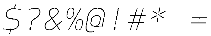 PPModelPlastic ThinItalic Instance Font OTHER CHARS