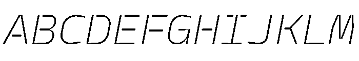PPModelPlastic UltralightItalic Instance Font UPPERCASE