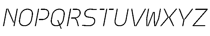 PPModelPlastic UltralightItalic Instance Font UPPERCASE