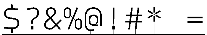 PPModelPlasticLine Light Instance Font OTHER CHARS
