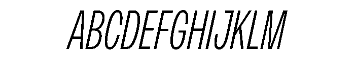 PPMonument CondensedItalicLight Instance Font UPPERCASE