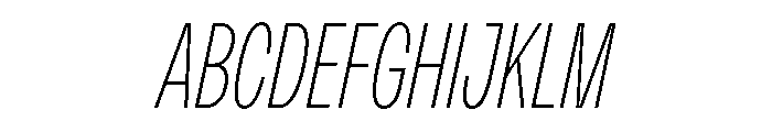 PPMonument CondensedItalicThin Instance Font UPPERCASE