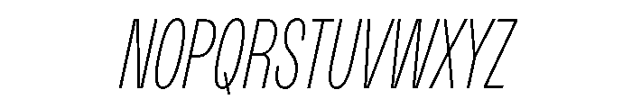 PPMonument CondensedItalicThin Instance Font UPPERCASE