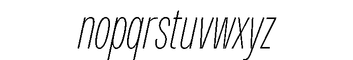 PPMonument CondensedItalicThin Instance Font LOWERCASE