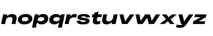 PPMonument ExtendedItalicBlack Instance Font LOWERCASE
