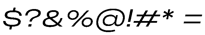 PPMonument ExtendedItalicBook Instance Font OTHER CHARS