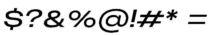 PPMonument ExtendedItalicRegular Instance Font OTHER CHARS