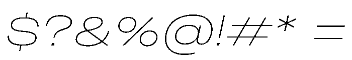 PPMonument ExtendedItalicThin Instance Font OTHER CHARS
