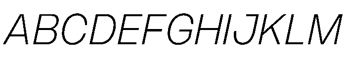 PPMonument ItalicLight Instance Font UPPERCASE