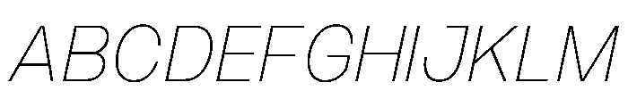 PPMonument ItalicThin Instance Font UPPERCASE