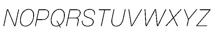 PPMonument ItalicThin Instance Font UPPERCASE