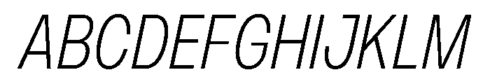 PPMonument NarrowItalicLight Instance Font UPPERCASE