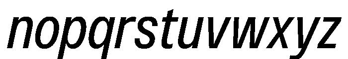PPMonument NarrowItalicRegular Instance Font LOWERCASE