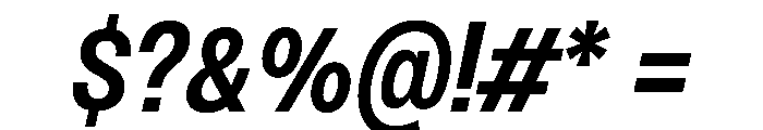 PPMonument NarrowItalicSemibold Instance Font OTHER CHARS