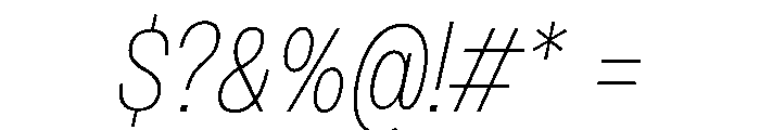 PPMonument NarrowItalicThin Instance Font OTHER CHARS