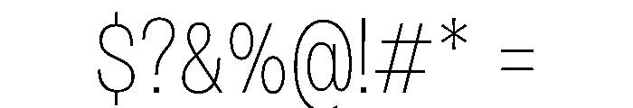 PPMonument NarrowThin Instance Font OTHER CHARS