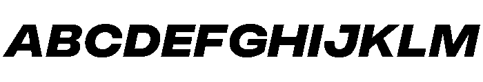 PPMonument WideItalicBlack Instance Font UPPERCASE