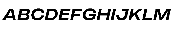 PPMonument WideItalicSemibold Instance Font UPPERCASE