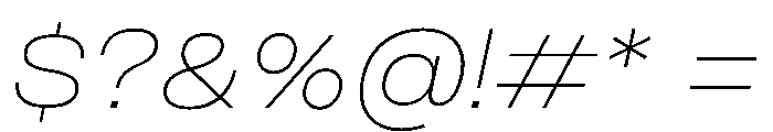 PPMonument WideItalicThin Instance F46816d2 Font OTHER CHARS