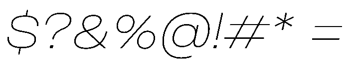 PPMonument WideItalicThin Instance Font OTHER CHARS