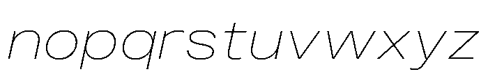 PPMonument WideItalicThin Instance Font LOWERCASE