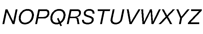 PPMori Italic Instance Font UPPERCASE