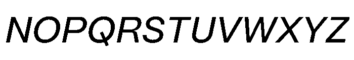 PPMori MediumItalic Instance Font UPPERCASE