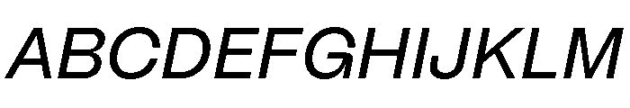 PPMori MediumItalic Font UPPERCASE