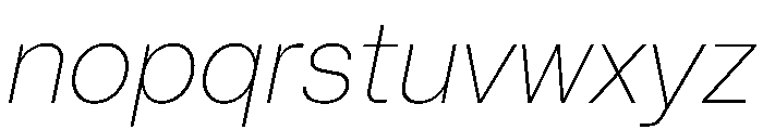 PPMori ThinItalic Instance Font LOWERCASE